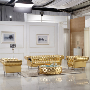 沙发类-土豪金组合沙发 欧式皇室罗浮宫时尚会
