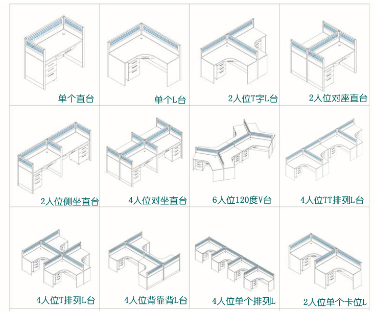 供应厂家直销 现代简约款职员屏风办公桌 办公职员桌 卡位屏风 可定制