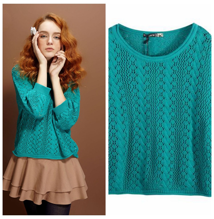 2014春装<em>新款</em>镂空花纹<em>编织毛衣</em> 图片_高清大