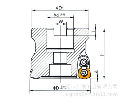 SKS快进给面铣刀盘尺寸图