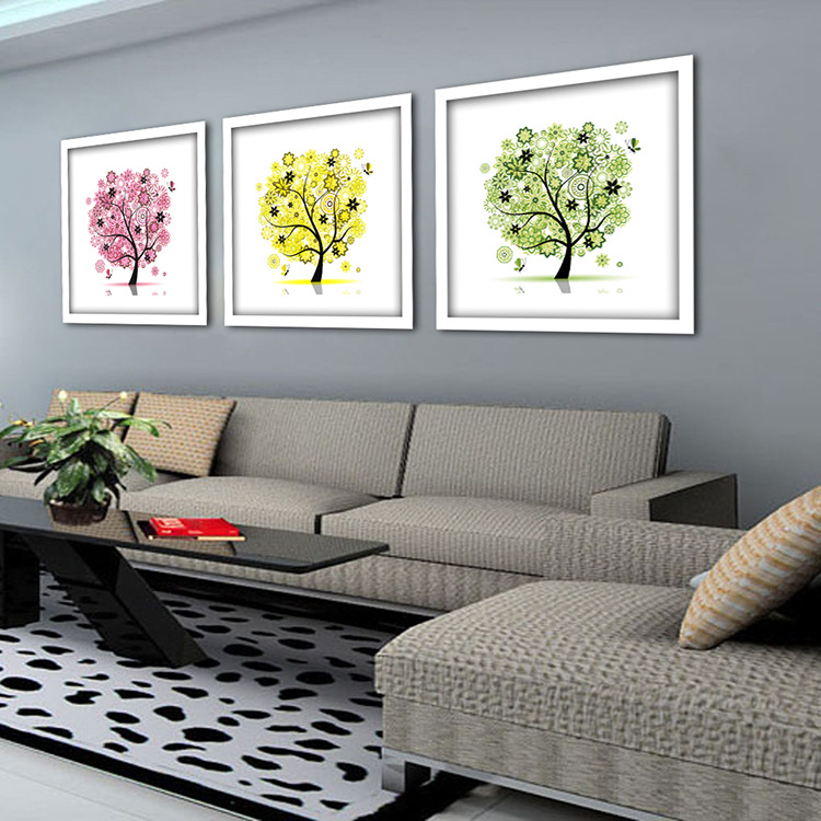 客厅装饰画 装饰画三联 抽象装饰画