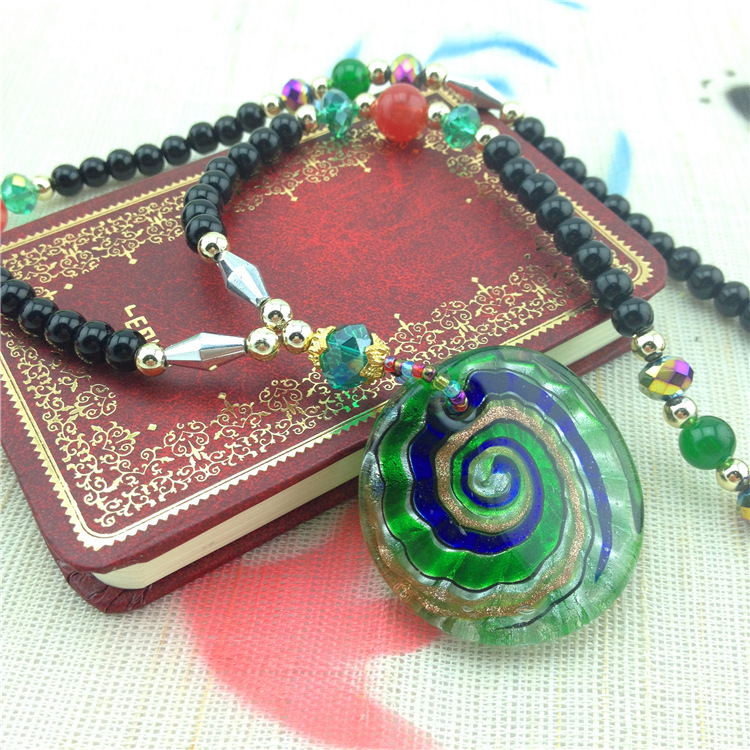 【民族风饰品<em>批发</em> 陶瓷108颗串珠<em>琉璃</em>吊坠<em>毛衣</em>