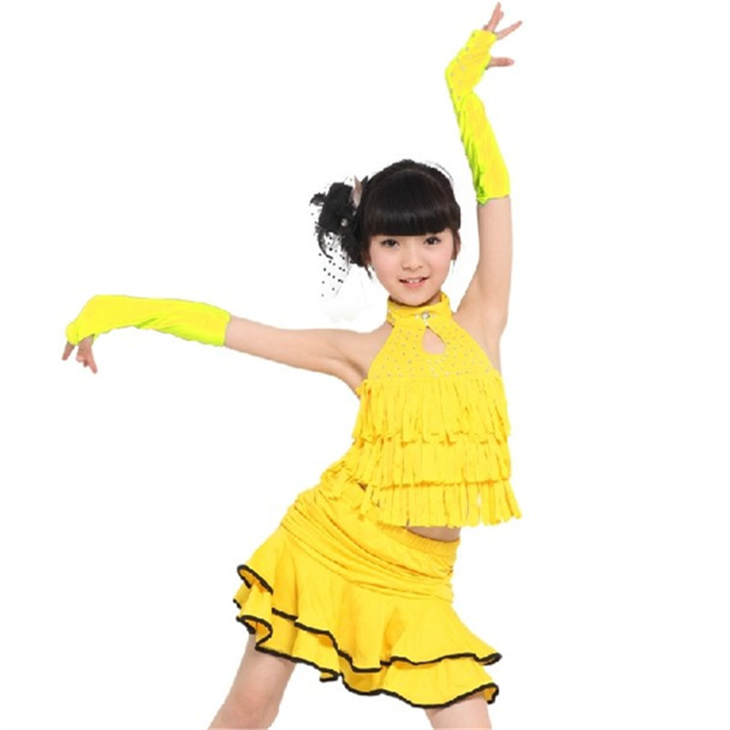 大草原舞蹈服装儿童拉丁舞服装儿童舞蹈服装舞台服装演出服