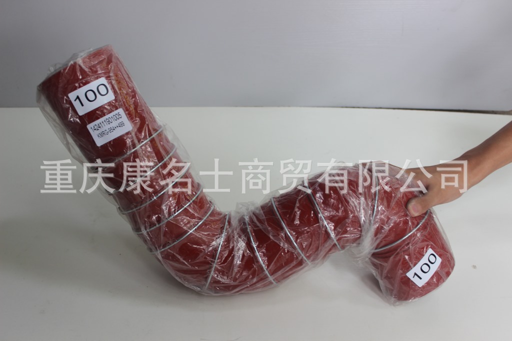 硅胶管 进口KMRG-954++499-欧曼胶管1424111901005-内径100X耐寒胶管,红色钢丝11凸缘11Z字内径100XL620XL540XH360XH400-4