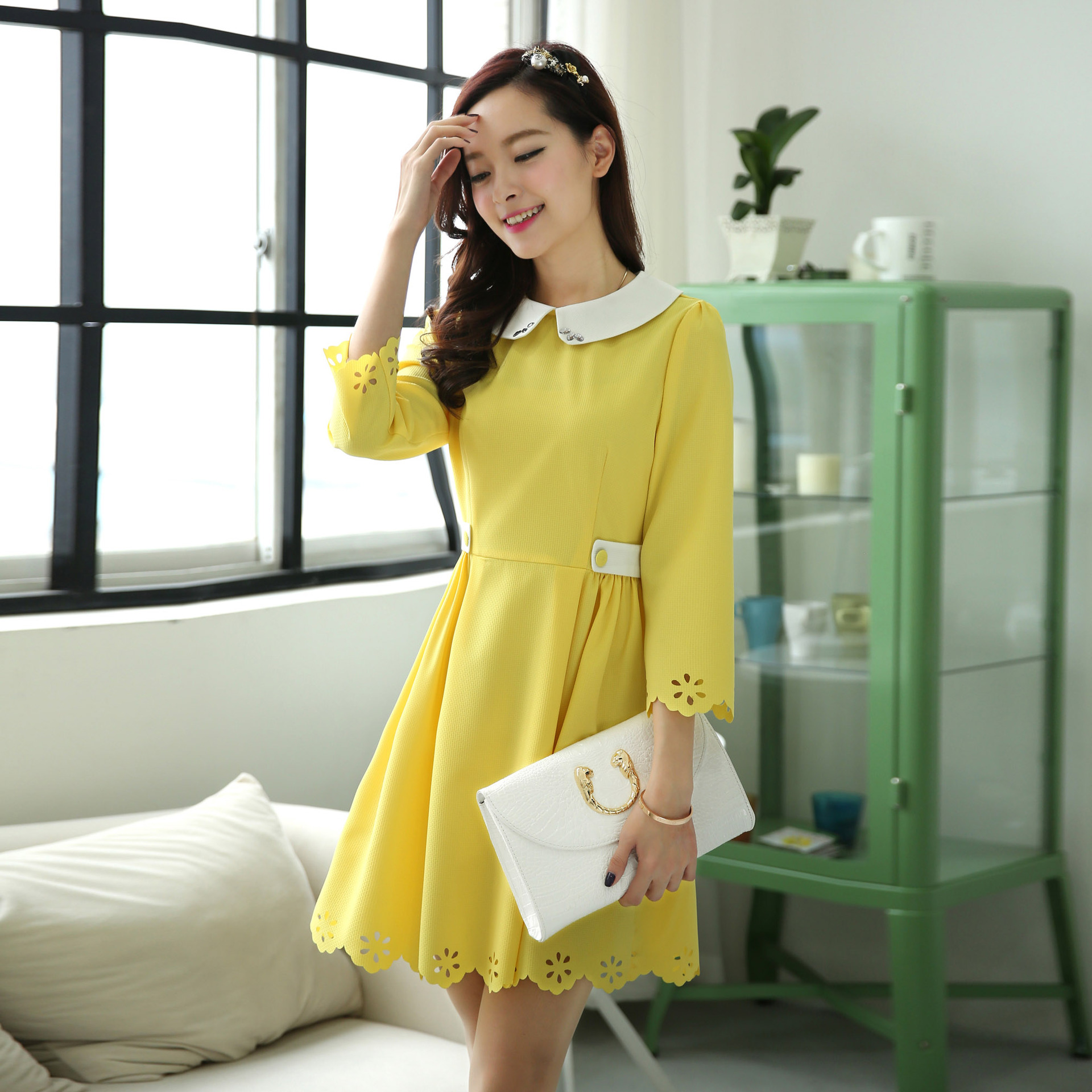 2014春装新款 精品<em>休闲女装 代理</em>加盟 雪纺连衣