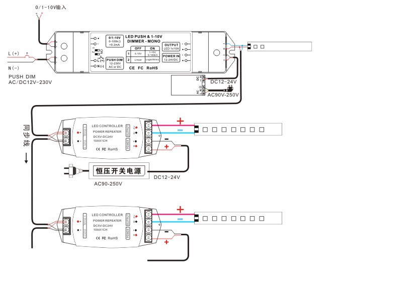 331接线图2  0-10V调光驱动器