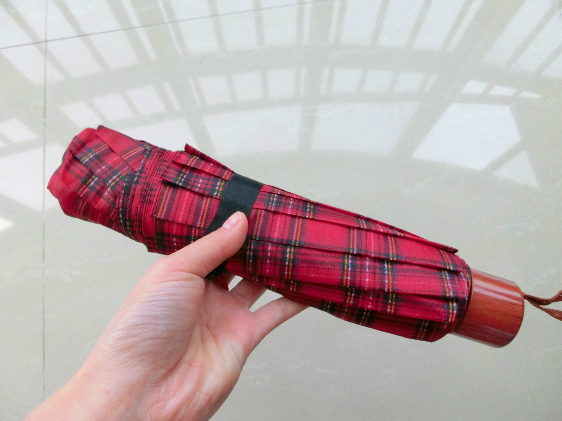 1901超大格子三折伞