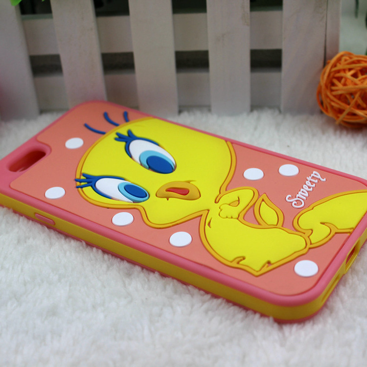 猫和老鼠小黄鸭4.7寸苹果6彩边手机壳3