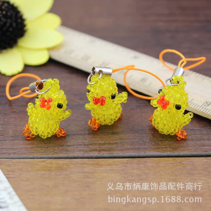 diy 手工串珠 手机挂件 钥匙扣 【米珠小鸡】