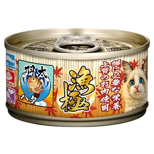 日本渔极akika-金枪鱼 石斑鱼猫罐头6*80g 宠物猫零食猫湿粮ak26