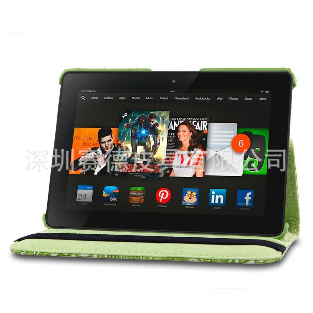 kindle fire hdx7葡萄纹旋转皮套