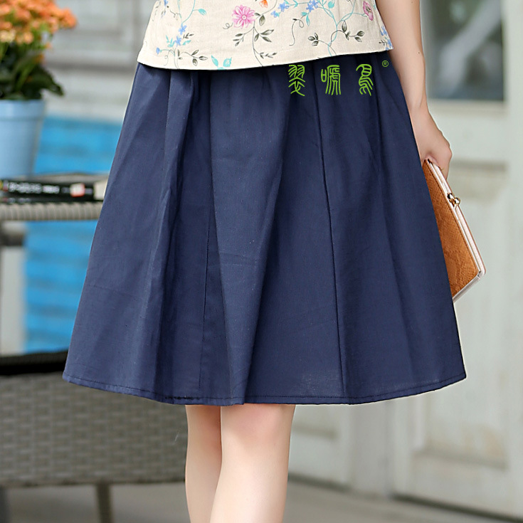 批发采购半身裙-夏季新品 亚麻长裙半身裙百搭