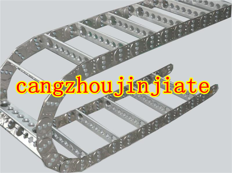 框架式钢制拖链，桥型钢制拖链，钢链护线护油管拖链坦克链