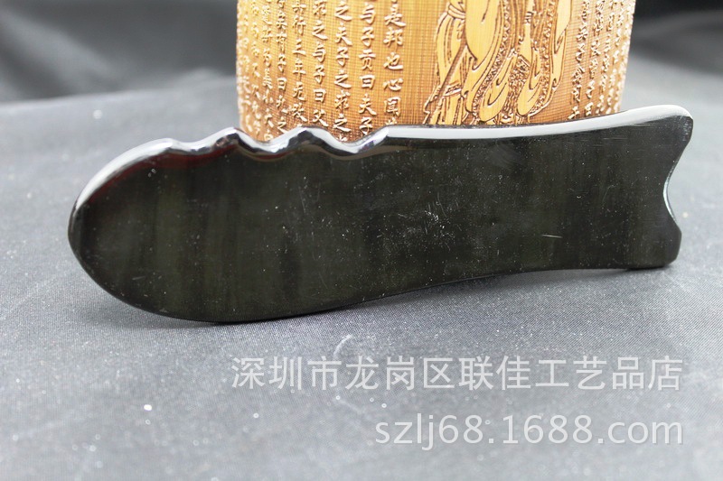 天然正品黑水牛角刮痧板 经络保健刮痧板 黑色牛角刮痧板厂家