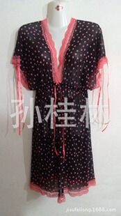 情趣<em>睡衣</em>-黑底小玫心图案<em>花色</em> 可爱<em>美女</em>艳丽时