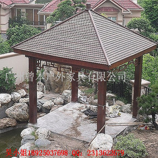 凉亭木屋 景区凉亭四方亭子 户外碳化防腐木花园凉亭 批发
