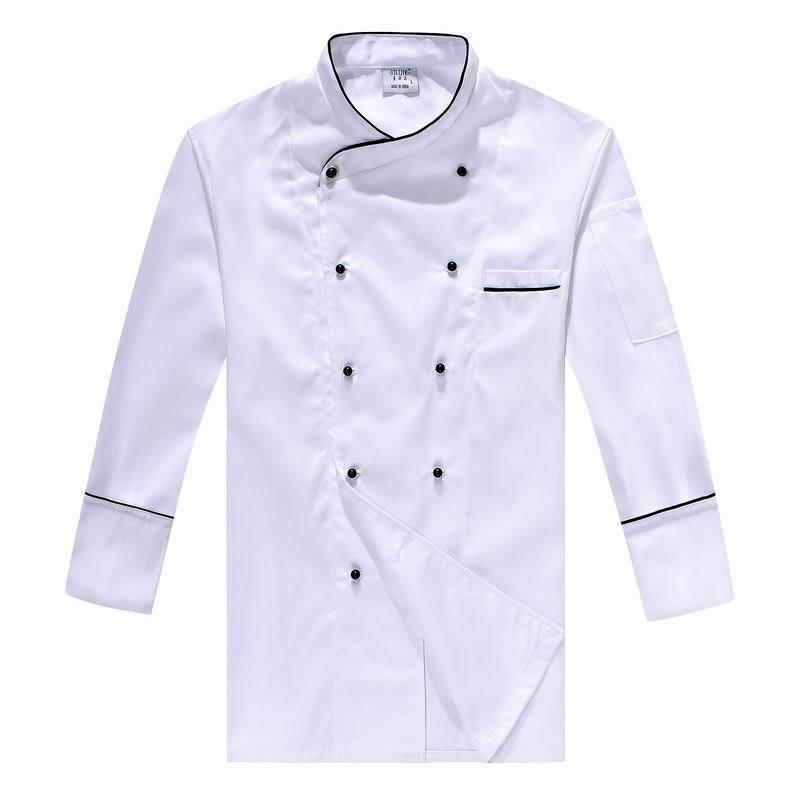 供应新款酒店厨师服 长袖厨师工作服 厂家批发