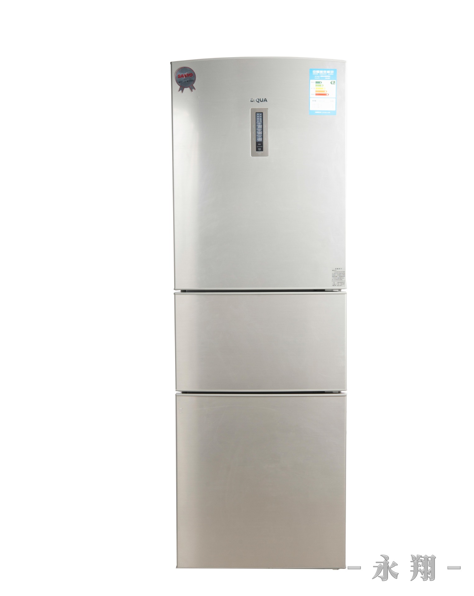 三洋帝度冰箱bcd-280te钛银横纹