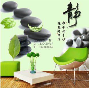 大型壁画 电视沙发背景墙卧室壁纸茶道悟静背景墙墙画定制 批发