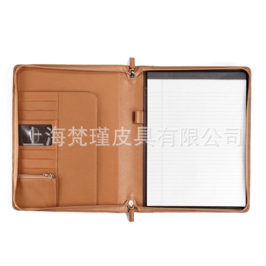 Classic-Zippered-Padfolio-Tan-