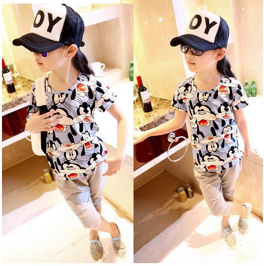 童装<em>男童</em>2014夏装新款韩版卡通<em>漫画</em>短袖垮裤