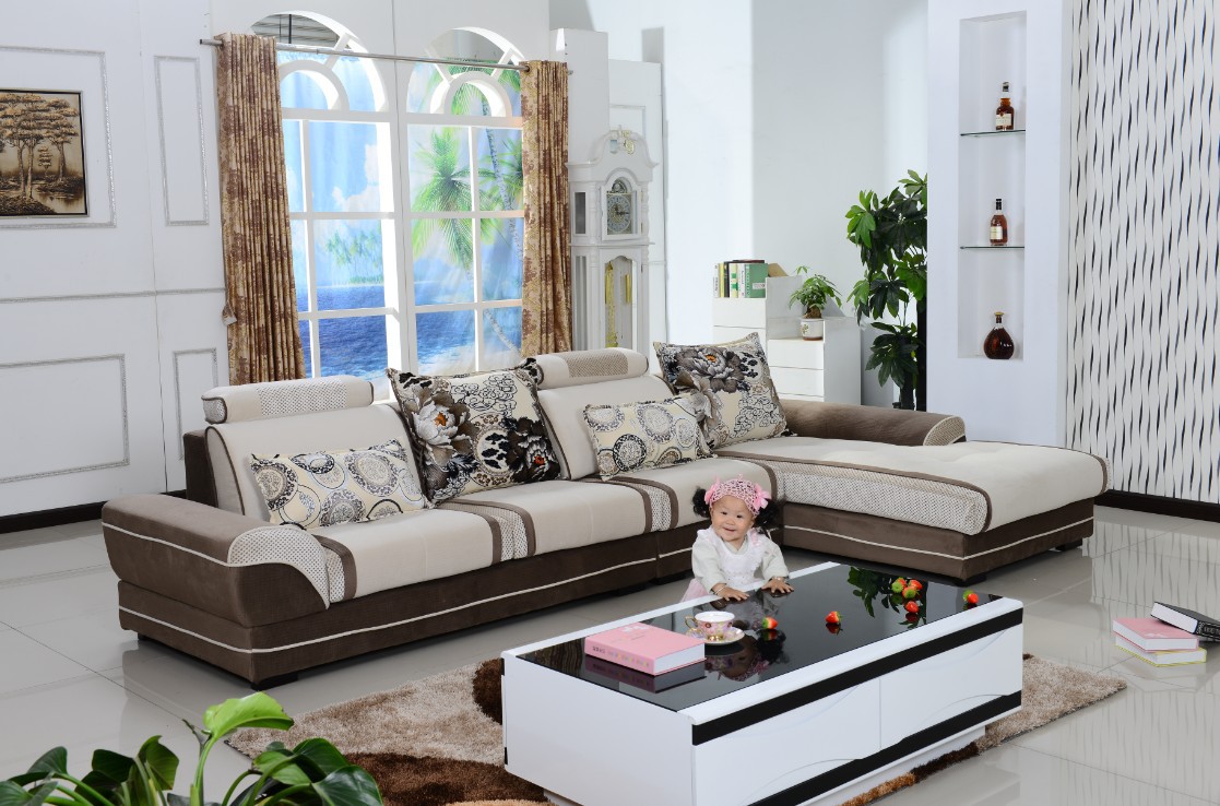 江彬家具 高档客厅布艺沙发 组合贵妃沙发 现代时尚大型舒适沙发