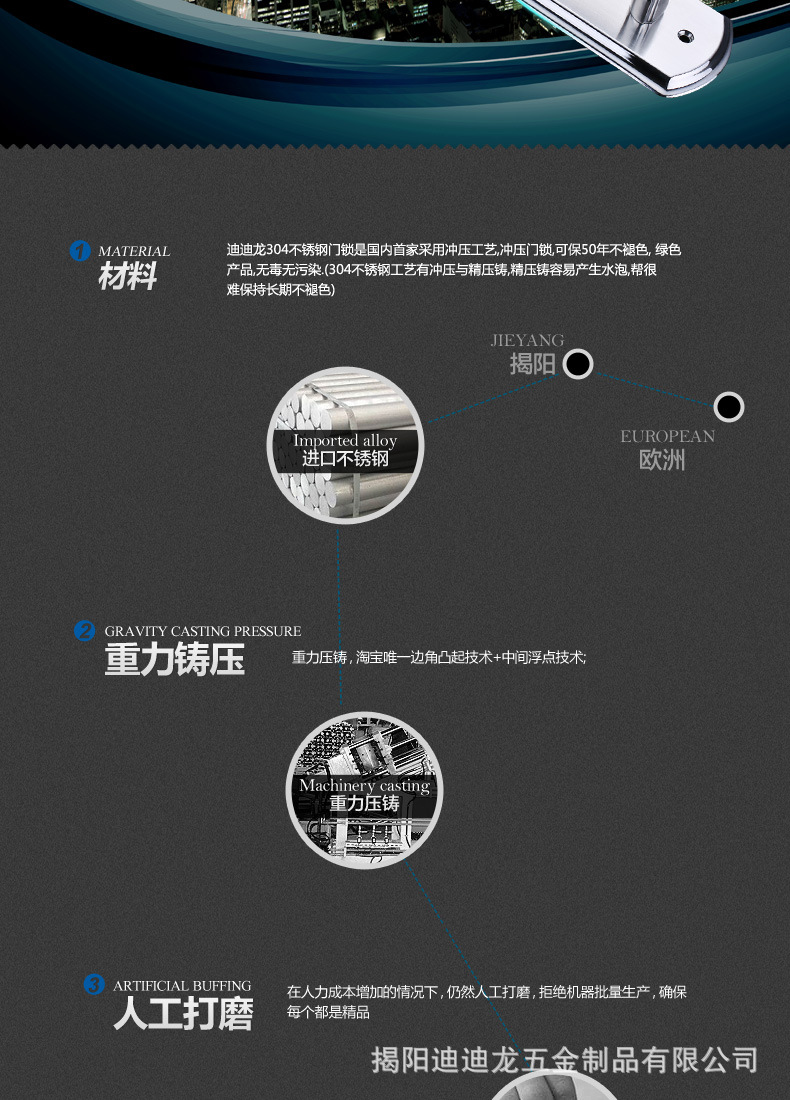 大门锁 防盗锁 大门  别墅大门锁