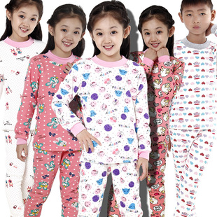 婴儿冬款睡衣宝宝保暖内衣男女童童内衣儿童保暖内衣套装厂家批发