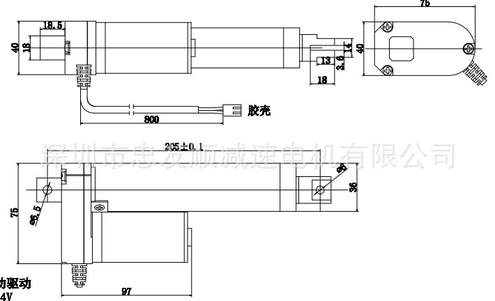 电动推杆 升降椅 丝杆电机 医疗床 按摩床 开窗机 百叶窗 抽油烟