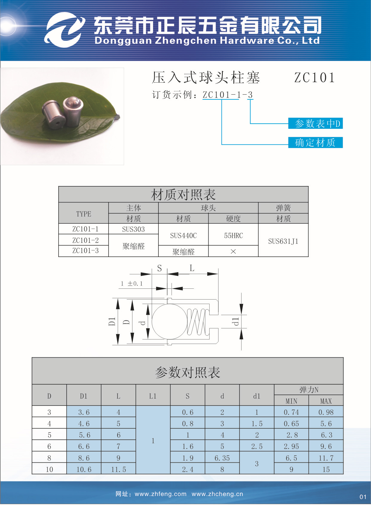 压入式球头柱塞