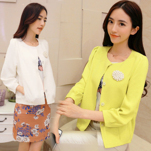 批发采购女式<em>外套</em>-2014<em>秋装新款短外套</em> 韩版七