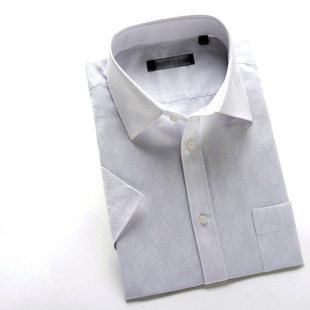 款短袖男士纯白工作服装 海澜之家剪标尾货白