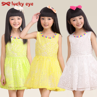 童裙-<em>2014</em>童装<em>夏天新款</em>夏装女童连衣裙女大童