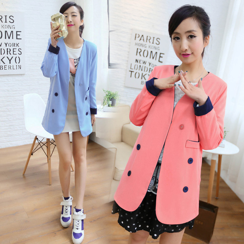 2014春装新款双排扣<em>欧版</em>西装 <em>少女装</em>学生款休