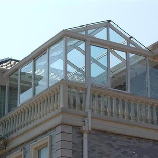 上海阳光房 钢化夹胶玻璃 断桥铝门窗封阳台露台顶楼玻璃阳光房