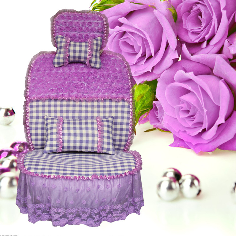 新款汽车坐垫套蕾丝花边女士专用批发福特福克