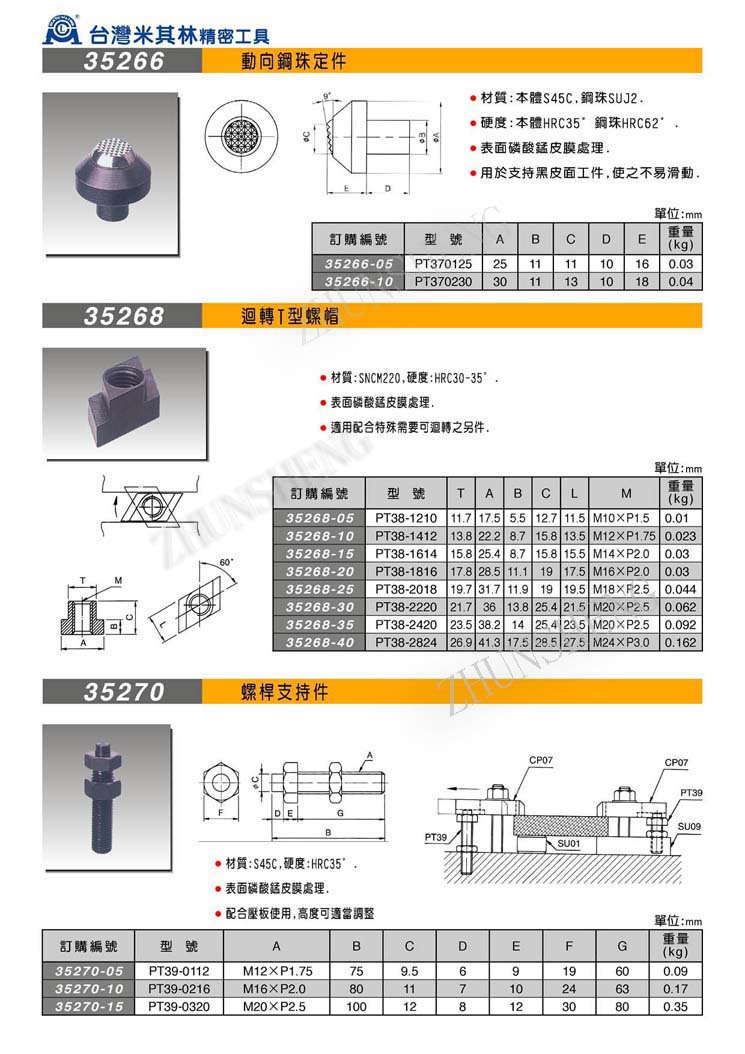 35266-35270 螺杆支持件