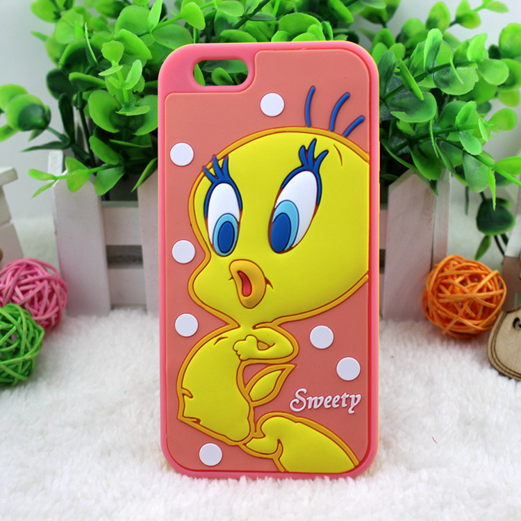 猫和老鼠小黄鸭4.7寸苹果6彩边手机壳1