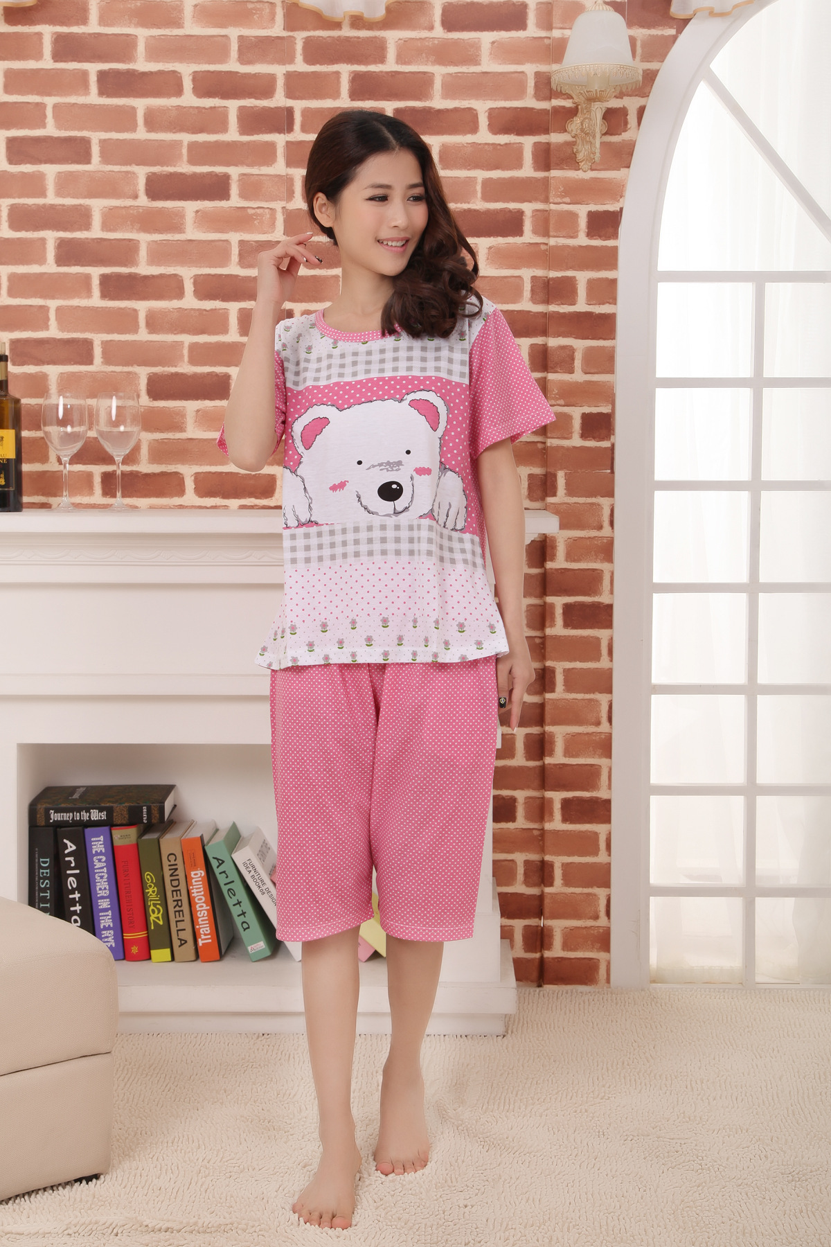 夏季新款 睡衣<em>批发</em> 卡通套装 套头<em>少女休闲装</em> 图