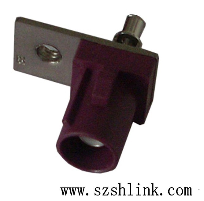 FAKRA SMB-J1.0-2(D型紫色短公头单档板) 图