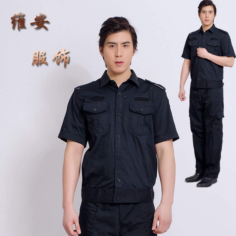 厂家直销 短袖作训服 立领披领均有 巡逻训练服