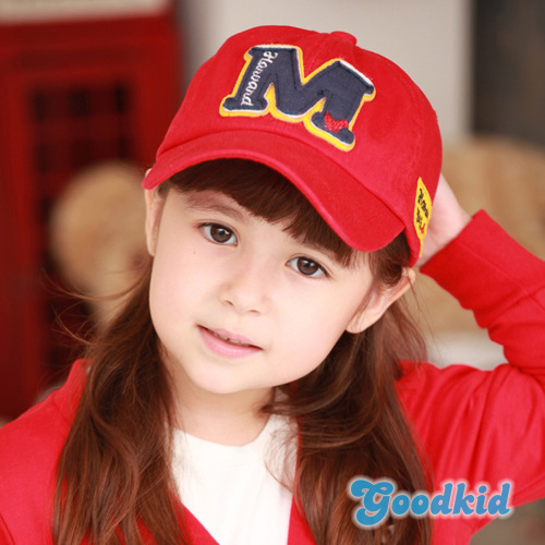 儿童帽 批发 M字母棒球帽5色 韩版M英文太阳帽