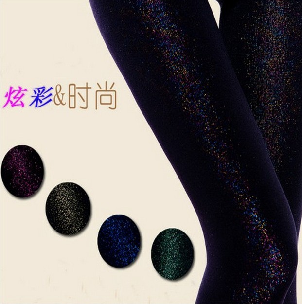 春秋新款高密锦纶性感透彩一体 <em>女式打底裤</em> 七