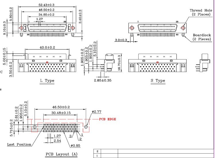 型号 scsi 50 m 种类 板对线 工作频率 高频 应用范围 pcb 接口类型