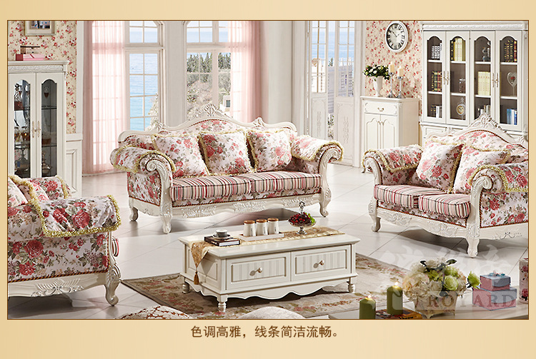 厂家批发 布艺沙发古典沙发多人组合型沙发碎花沙发质量保证