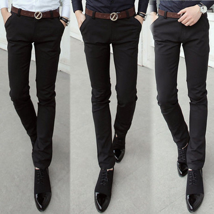 <em>发型师</em>时尚<em>服装</em>春装新款韩版型男修身休闲裤发