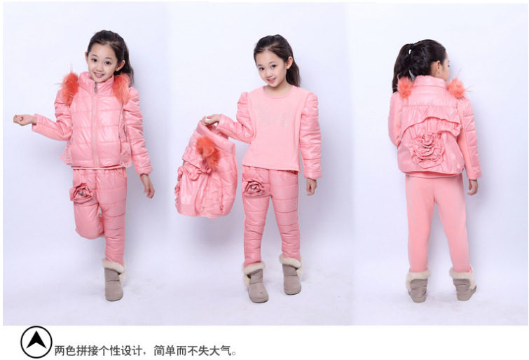 童套装-<em>2014</em>韩版<em>新款</em>冬季<em>女童马甲</em>三件套 厂家