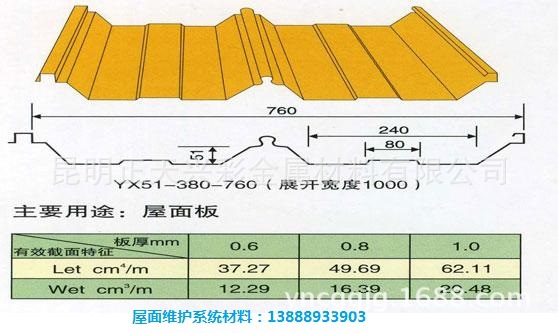 云南昆明yx66-394-788型优质彩钢板价格 - 中国供应商移动版