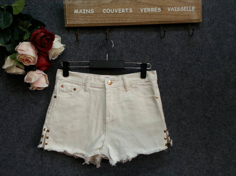 2104春夏装新款 <em>外贸原单</em> 柳丁欧美街头<em>牛仔短</em>