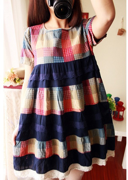  孕妇裙 -YZ~Q541 孕妇裙 夏款 2014短袖 纯棉裙